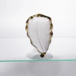 Порцелянове блюдо для сервірування столу 37×13×2.5 (см) блюдо для подавання закусок Білий із золотом CJY-145 (CJY-145)