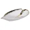Порцелянове блюдо для сервірування стола у формі листя 35×18.5×5 (см) блюдо для подавачі закусок Золото WH045 (WH045)