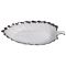 Порцелянове блюдо для сервірування столу у формі листа 41×20×6,5 (см) Біле зі сріблом 2551-1S (2551-1S)