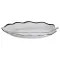 Порцелянове блюдо для сервірування стола у формі листя 41×27×4 (см) блюдо для подавачі закусок Срібло ML6045 (ML6045)