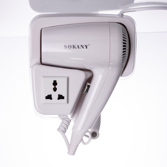 Фен настінний для сушіння волосся побутовий фен для укладання компактний потужний 1200 Вт SK-CF-2217 (SK-CF-2217) - изображение 1