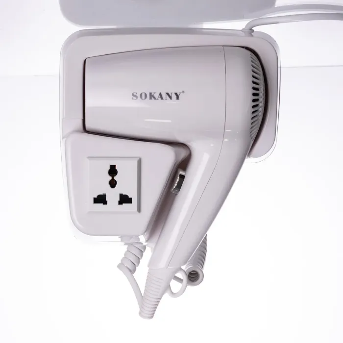 Фен настінний для сушіння волосся побутовий фен для укладання компактний потужний 1200 Вт SK-CF-2217 (SK-CF-2217) - зображення 1