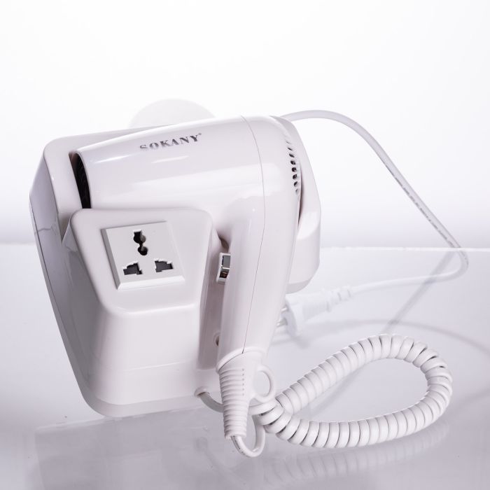 Фен настінний для сушіння волосся побутовий фен для укладання компактний потужний 1200 Вт SK-CF-2217 (SK-CF-2217) - изображение 5
