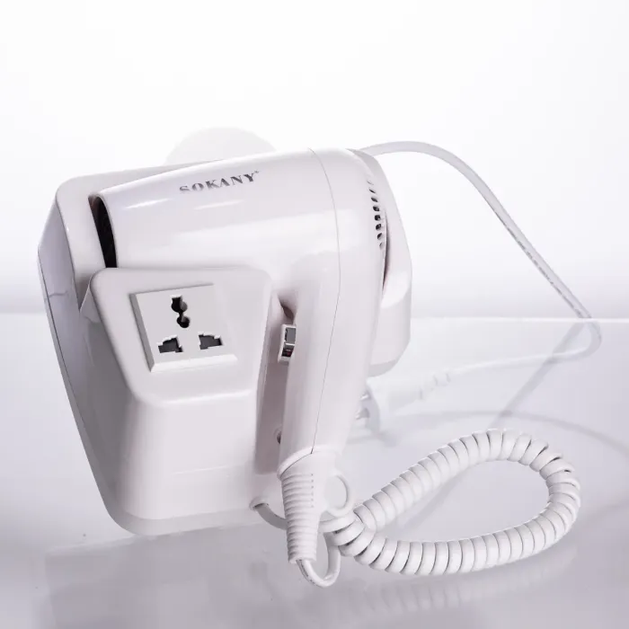Фен настінний для сушіння волосся побутовий фен для укладання компактний потужний 1200 Вт SK-CF-2217 (SK-CF-2217) - зображення 5