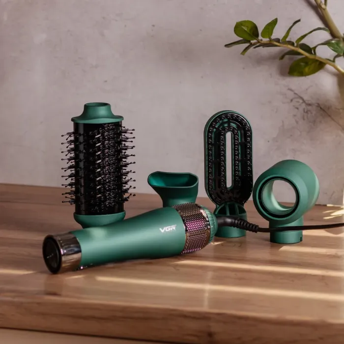 Фен-щітка 4в1 з насадками, 1000 Вт професійний VGR V-493 (HP-V-493) - изображение 9