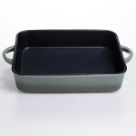 Форма для випікання порцелянова з ручками 29.5х23.5х6.5 см чорний KS-624 (KS-624)