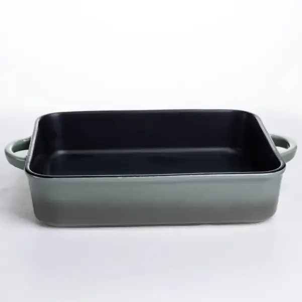 Форма для випікання порцелянова з ручками 29.5х23.5х6.5 см чорний KS-624 (KS-624) - зображення 4
