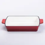 Форма для запікання чавунна 39.5х23.5х6 см форма для випічки 3 л Червона (HP-1-9R)