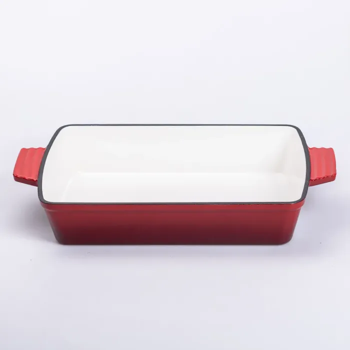 Форма для запікання чавунна 39.5х23.5х6 см форма для випічки 3 л Червона (HP-1-9R) - изображение 1