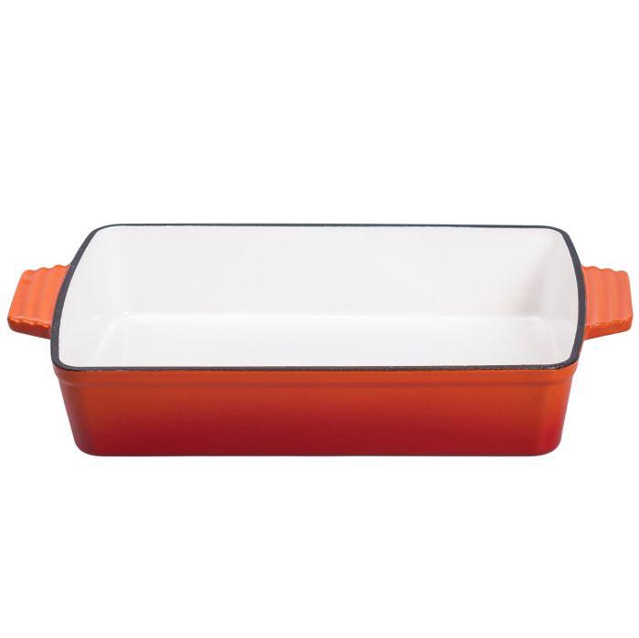 Форма для запікання чавунна 3 л, помаранчевий Yiwu HP-FLG-16 ORANGE (HP-FLG-16 ORANGE) - изображение 1