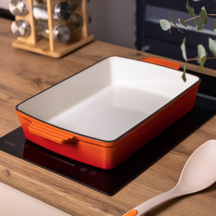 Форма для запікання чавунна 3 л, помаранчевий Yiwu HP-FLG-16 ORANGE (HP-FLG-16 ORANGE) - изображение 2
