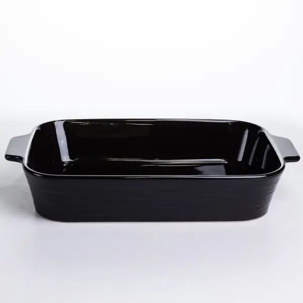 Форма для запікання порцелянова 2.3 л 31х21х6 см чорна для запіканки овочів м'яса S12926 (S12926) - зображення 1