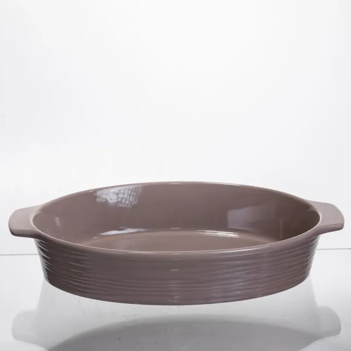 Форма для запікання овальна 36×22.5×7 (см) форма для духовки 2 літри Бежевий S1286 (S1286) - зображення 3