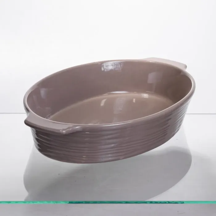 Форма для запікання овальна 36×22.5×7 (см) форма для духовки 2 літри Бежевий S1286 (S1286) - зображення 4