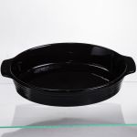 Форма для запікання овальна 36×22.5×7 (см) форма для духовки 2 літри Чорний SH1290 (SH1290)