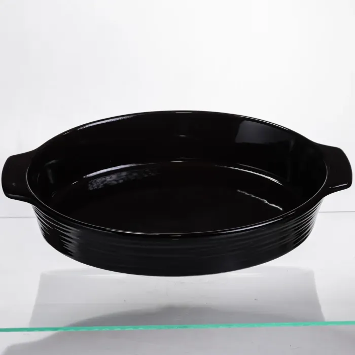 Форма для запікання овальна 36×22.5×7 (см) форма для духовки 2 літри Чорний SH1290 (SH1290) - зображення 1