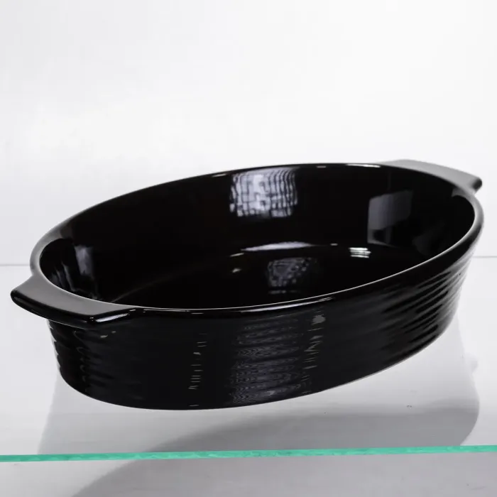Форма для запікання овальна 36×22.5×7 (см) форма для духовки 2 літри Чорний SH1290 (SH1290) - зображення 4