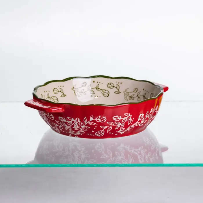 Форма для запікання Vintage Ø17 (см) кругла форма для випікання в духовці з ручками Червона HM04-05 (HM04-05) - зображення 2