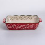 Форма для випікання Vintage 23×14×5 (см) прямокутна форма для випікання в духовці з ручками Червона HM05-09 (HM05-09)
