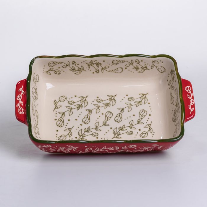 Форма для випікання Vintage 23×14×5 (см) прямокутна форма для випікання в духовці з ручками Червона HM05-09 (HM05-09) - зображення 3