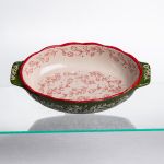 Форма для запікання Vintage 25×15×5 (см) овальна з ручками Зелена HM05-01 (HM05-01)