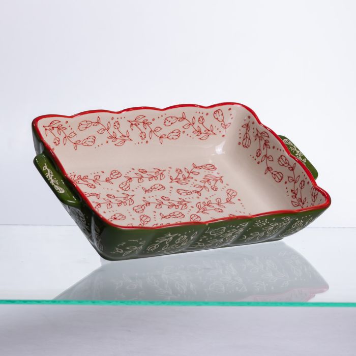 Форма для випікання Vintage 28×17×5 (см) прямокутна форма для випікання в духовці з ручками Зеленая HM05-10 (HM05-10) - зображення 4