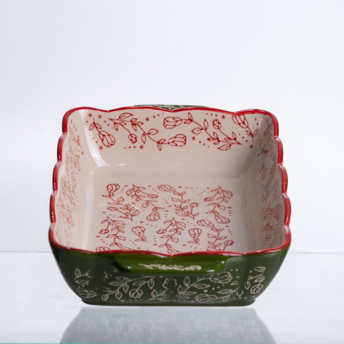 Форма для випікання Vintage 28×17×5 (см) прямокутна форма для випікання в духовці з ручками Зеленая HM05-10 (HM05-10) - зображення 9