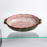 Форма для запікання Vintage 30×18×5 (см) овальна форма для випікання в духовці з ручками Зелена HM05-02 (HM05-02)