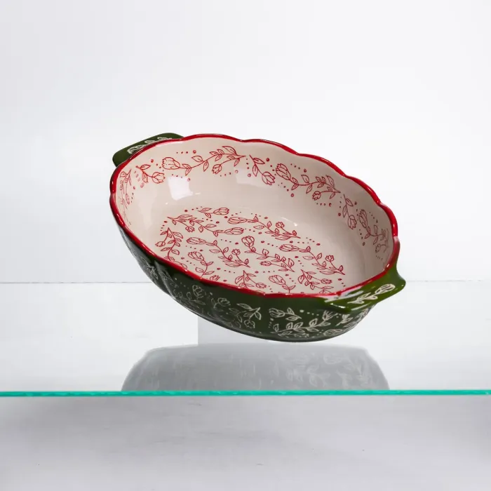 Форма для запікання Vintage 30×18×5 (см) овальна форма для випікання в духовці з ручками Зелена HM05-02 (HM05-02) - зображення 2