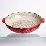 Форма для запікання Vintage Ø30 (см) кругла форма для випікання в духовці з ручками Червона HM04-08 (HM04-08)