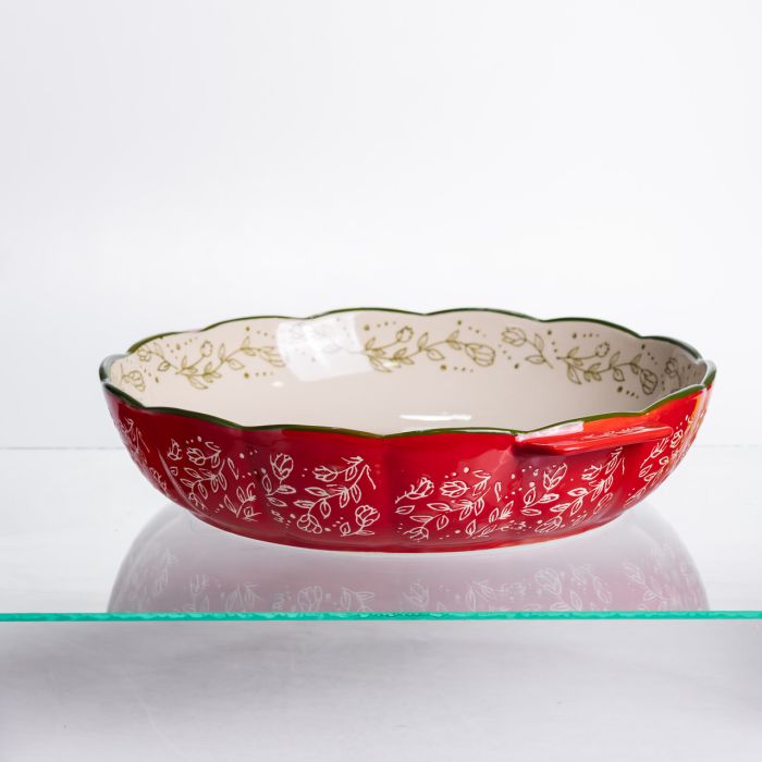 Форма для запікання Vintage Ø30 (см) кругла форма для випікання в духовці з ручками Червона HM04-08 (HM04-08) - зображення 2