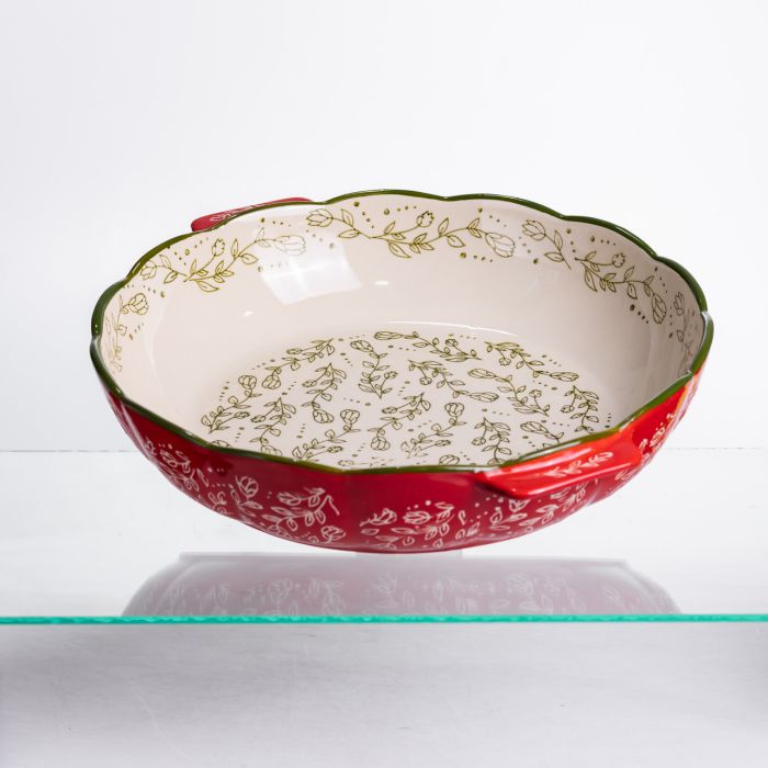 Форма для запікання Vintage Ø30 (см) кругла форма для випікання в духовці з ручками Червона HM04-08 (HM04-08) - зображення 3