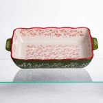 Форма для запікання Vintage 33×21×5.5 (см) прямокутна з ручками Зелена HM05-11 (HM05-11)