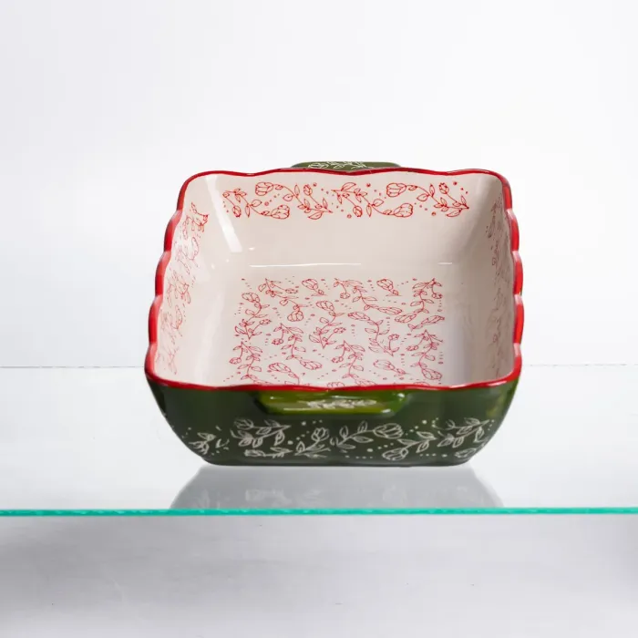 Форма для запікання Vintage 33×21×5.5 (см) прямокутна з ручками Зелена HM05-11 (HM05-11) - зображення 5