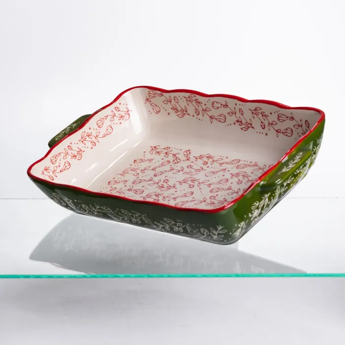 Форма для запікання Vintage 33×21×5.5 (см) прямокутна з ручками Зелена HM05-11 (HM05-11) - зображення 6