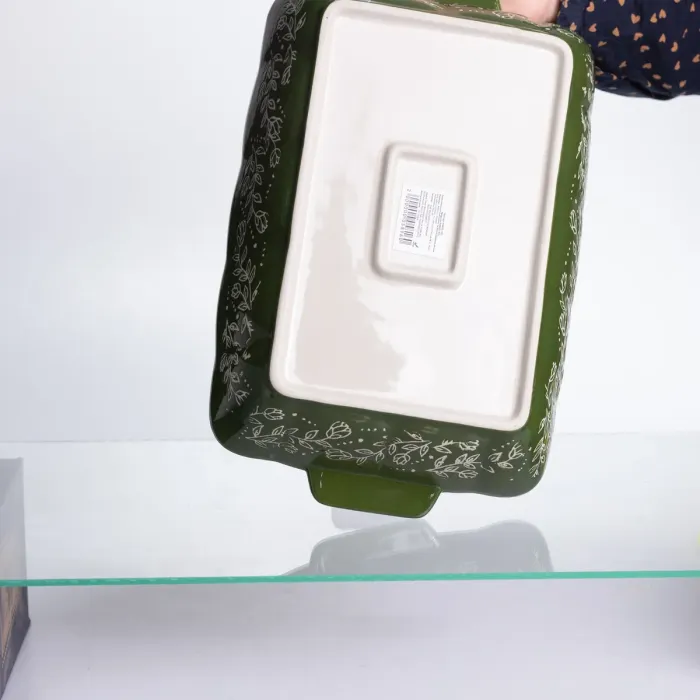 Форма для запікання Vintage 33×21×5.5 (см) прямокутна з ручками Зелена HM05-11 (HM05-11) - зображення 7