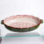 Форма для запікання Vintage 40×25×6.5 (см) овальна з ручками Зелена HM05-04 (HM05-04)