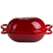 Форма-жаровня для хліба чавунна емальована 1,4 л, червоний Yiwu HP-FLG-23 RED (HP-FLG-23 RED)