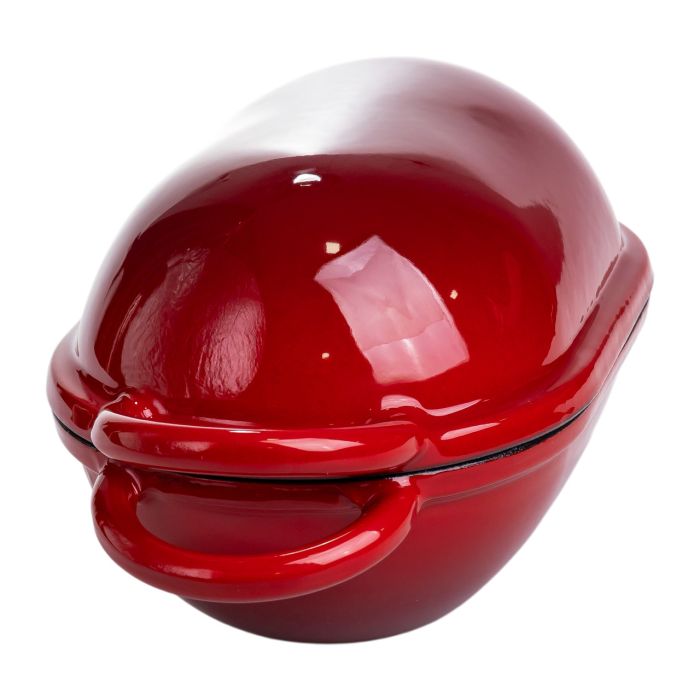 Форма-жаровня для хліба чавунна емальована 1,4 л, червоний Yiwu HP-FLG-23 RED (HP-FLG-23 RED) - изображение 3