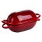 Форма-жаровня для хліба чавунна емальована 1,4 л, червоний Yiwu HP-FLG-23 RED (HP-FLG-23 RED)