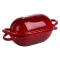 Форма-жаровня для хліба чавунна емальована 1,4 л, червоний Yiwu HP-FLG-23 RED (HP-FLG-23 RED)