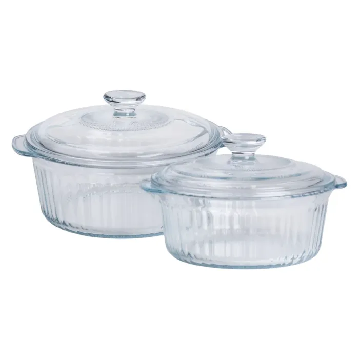 Форми для запікання набір 2 шт скляні з кришками круглі HP-34-26 (HP-34-26) - зображення 2