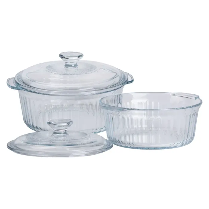 Форми для запікання набір 2 шт скляні з кришками круглі HP-34-26 (HP-34-26) - зображення 3