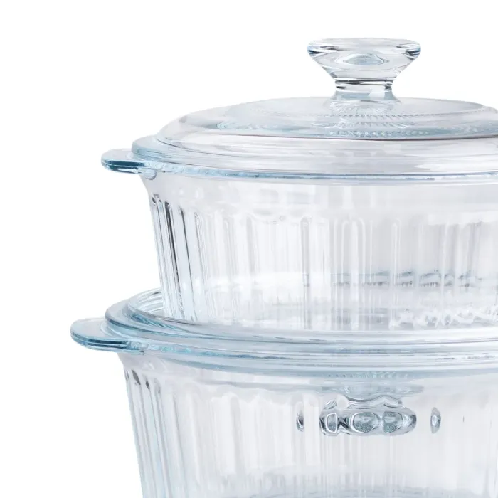 Форми для запікання набір 2 шт скляні з кришками круглі HP-34-26 (HP-34-26) - зображення 4