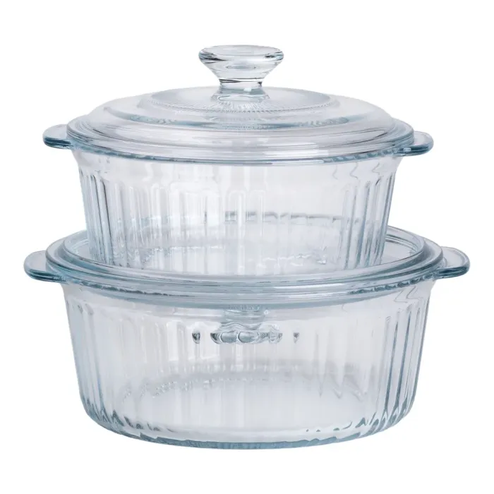 Форми для запікання набір 2 шт скляні з кришками круглі HP-34-26 (HP-34-26) - зображення 5