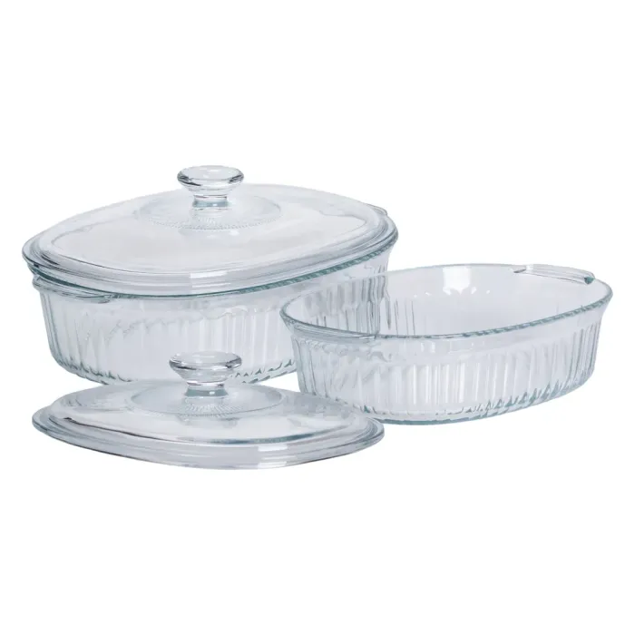 Форми для запікання набір 2 шт скляні з кришками овальні HP-34-27 (HP-34-27) - изображение 3