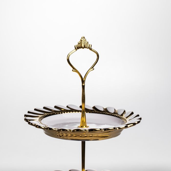 Фруктовниця кругла трьохярусна для сервірування фруктів і солодощів 25х33 см ML2085 (ML2085) - изображение 2