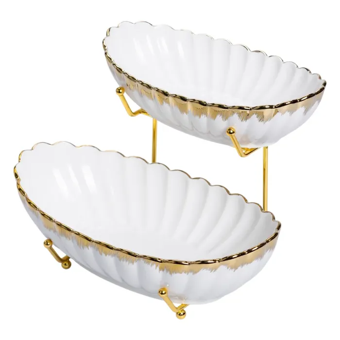 Фруктовниця на 2 яруси для закусок 29×25×20 (см) HP-26-5 (HP-26-5) - изображение 1