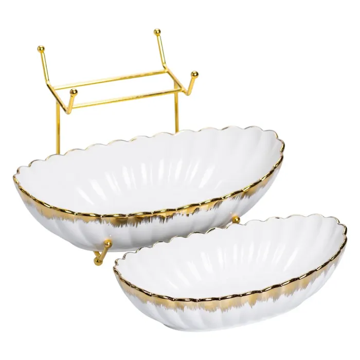 Фруктовниця на 2 яруси для закусок 29×25×20 (см) HP-26-5 (HP-26-5) - изображение 2