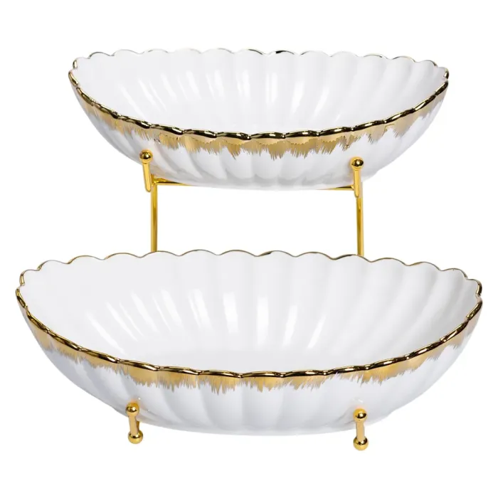 Фруктовниця на 2 яруси для закусок 29×25×20 (см) HP-26-5 (HP-26-5) - изображение 3